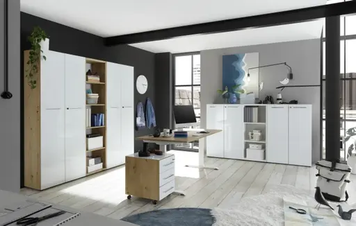 Aktenregal GWEN - B/H/T ca. 50x196x37 cm, Eiche Dekor