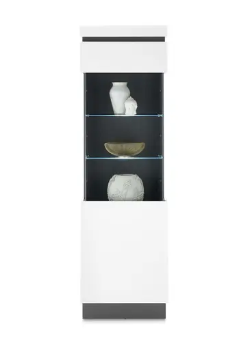 Vitrine - Alpinweiß, Anthrazit