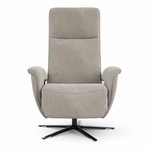 Sessel Tulsa Relax - Größe L, inkl. Maxirücken und Kopf-/Fußteil/Rückenlehne verstellbar, Stoff, Graubeige