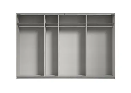 Schwebetürenschrank RIKK- B ca. 316 cm, Champagner, Spiegel