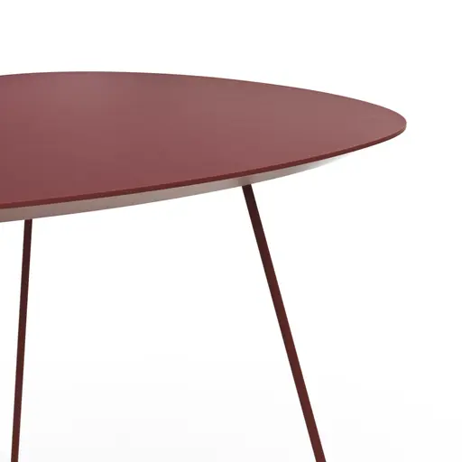 Ecktisch Fano - LBH ca. 59x50x50 cm, Fenix, Bordeaux