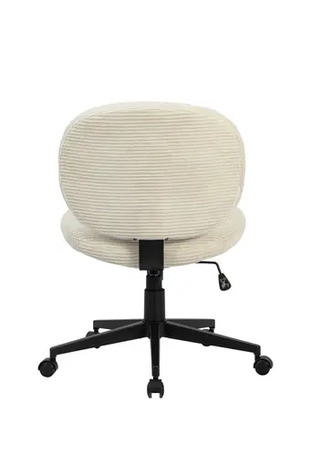 Drehstuhl - höhenverstellbar, Cord, Creme