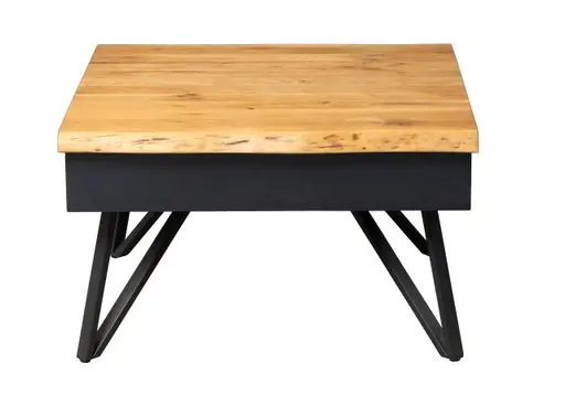 Couchtisch - B/H/T ca. 75x45x75 cm, Wildeiche massiv