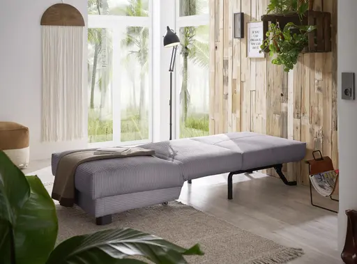  Faltsessel Easy Optik A - ohne Armlehnen inkl. Schlaffunktion, Cord, Dunkelgrau