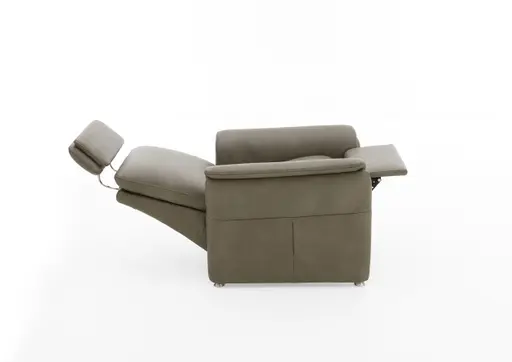 Sessel - Relaxfunktion (manuell), Leder, Rauchbraun