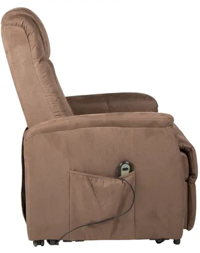 TV-Sessel - Aufstehhilfe, Relaxfunktion, Microfaser, Braun