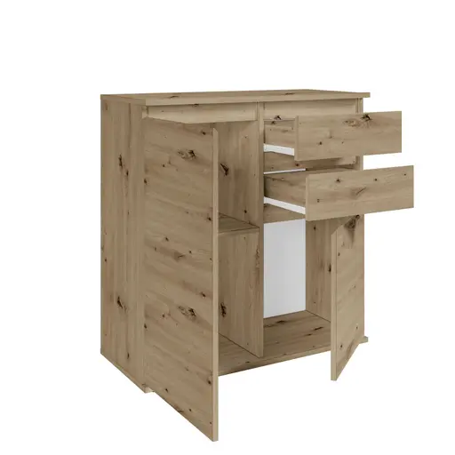 Kommode - B ca. 80 cm, Artisan Eiche Nachbildung