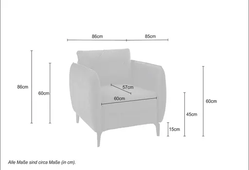 Sessel JERINA - Stoff, Beige