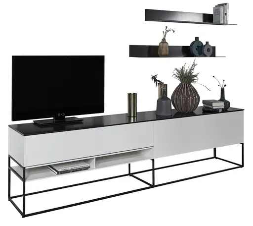 Lowboard Catona - Lack matt, Weiß