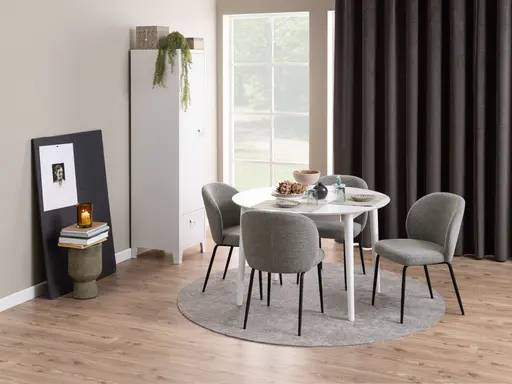 Stuhl ASRA - Stoff, Grau