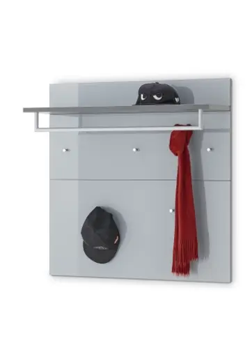 Garderobenpaneel GILLIAN - B/H/T ca. 97x96x30 cm, Graphit