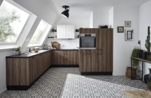 U-Küche 53.210 GL 3 522, Victoria Nussbaum Nachbildung