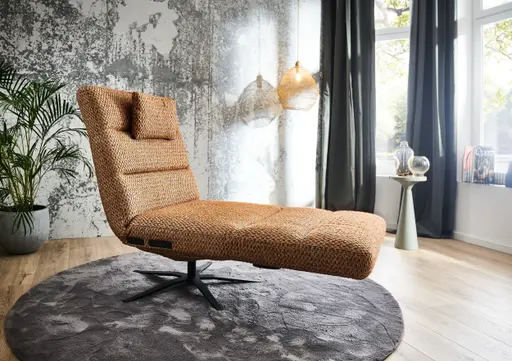 Einzelliege EM Cres - Relaxfunktion elektrisch, Stoff, Orange