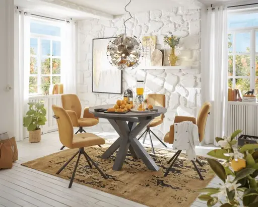 Ausziehtisch- LB ca. 110-150 cm, Keramik, Dunkel, Graphit, Anthrazit