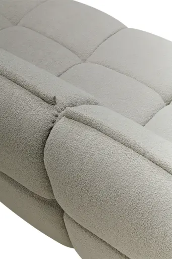 Sofa Hedda - 4-Sitzer, Stoff, Graubeige