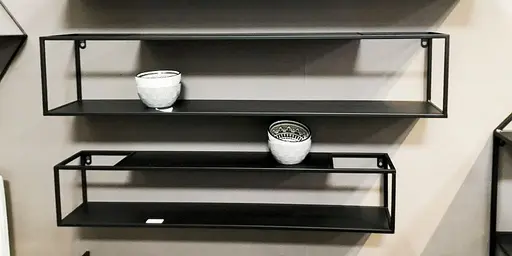 Wandregal Set- Metall Schwarz