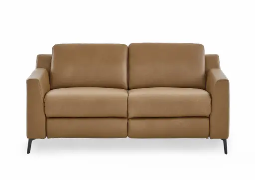 Sofa - 2-Sitzer, Leder, Braun
