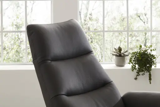 Relaxsessel Trona - Größe L, inkl. Relaxfunktion/ Kopfteil verstellbar (motorisch), Leder, Anthrazit