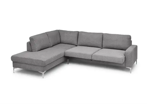 Ecksofa CALM 2.0 - Ecke links mit 2,5-Sitzer, Schlaffunktion mit Bettkasten, Stoff, Anthrazit