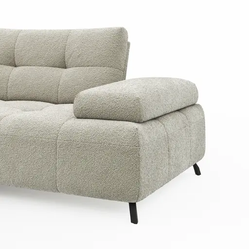Ecksofa Comodo - Ecke links, 2,5-Sitzer, Stoff, Offwhite