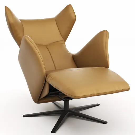 Sessel Noto Relax II - Rückenlehne und Fußteil verstellbar (motorisch), Leder, Kurkuma