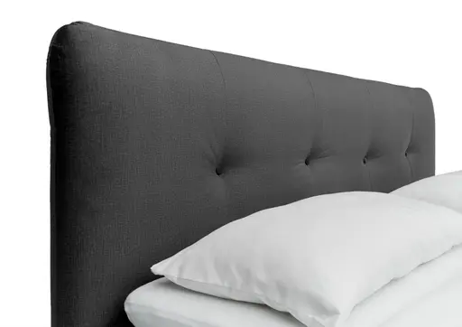 Boxspringbett HOLLIE- Liegefläche ca. 180x200 cm, Stoff, Brombeer