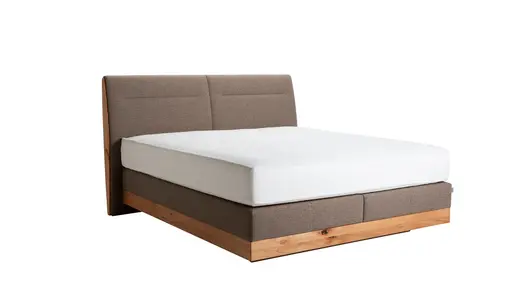 Boxspringbett Alpin Luxe - Liegefläche ca. 180x200 cm, Stoff, Braun