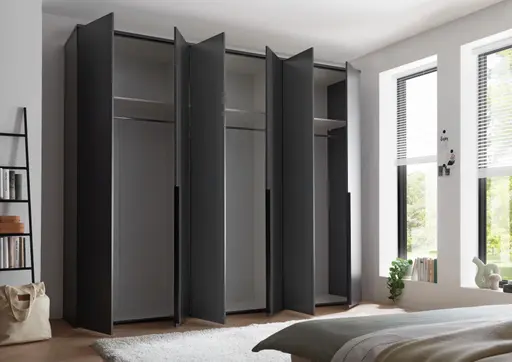 Drehtürenschrank- B ca. 270 cm, Graphit