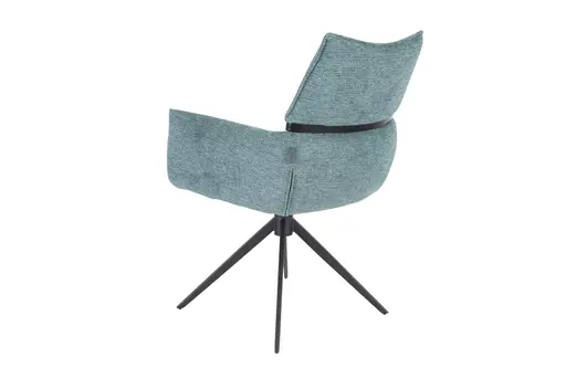 Armlehnstuhl MARJA - drehbar, Stoff, Türkis