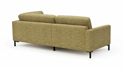 Ecksofa Oviedo - 1,5-Sitzer mit Ecke rechts, Stoff, Senfgelb