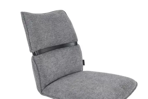 Stuhl MARJA - drehbar, Stoff, Grau