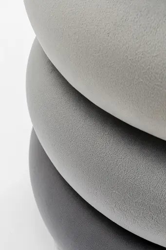 Sandwichhocker- Stoff, Grautöne