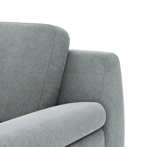 Ecksofa Tavira - Ecke links und 2,5-Sitzer rechts, Stoff, Grau