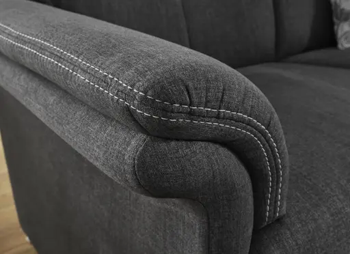 Sofa - 2-Sitzer, Stoff, Anthrazit