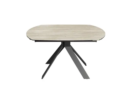 Esstisch - ausziehbar, LB ca. 130 (190)x100 cm, Keramik, Travertin 