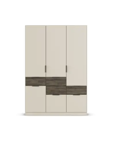 Drehtürenschrank RAAS- B ca. 136 cm, Champagner, Vintage