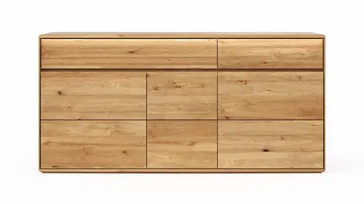 Sideboard Hillsboro - inkl. Beleuchtung, Wildeiche natur, geölt