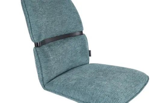 Stuhl MARJA - drehbar, Stoff, Türkis