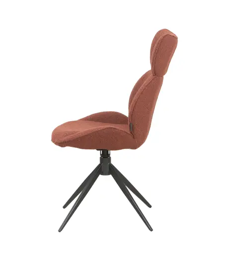 Stuhl MIRNA - drehbar, Stoff, Rost