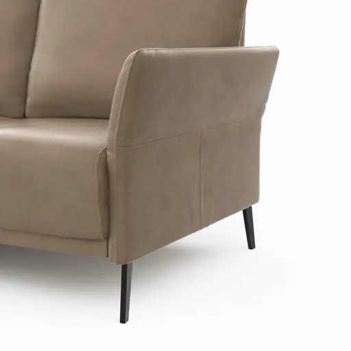 Recamiere Rosario - Ausrichtung rechts, Leder, Rauchbraun