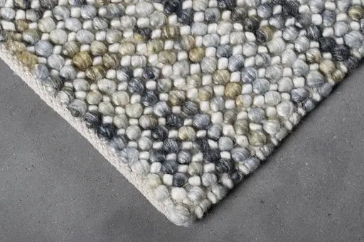 Handwebteppich - BL ca. 200x290 cm, Denim Gold
