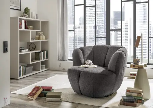 Drehsessel - Größe. L, Stoff, Graphit