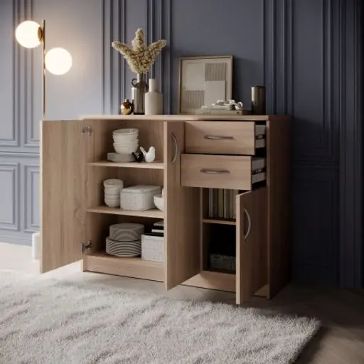 Kommode - B ca. 109 cm, Sonoma Eiche Nachbildung