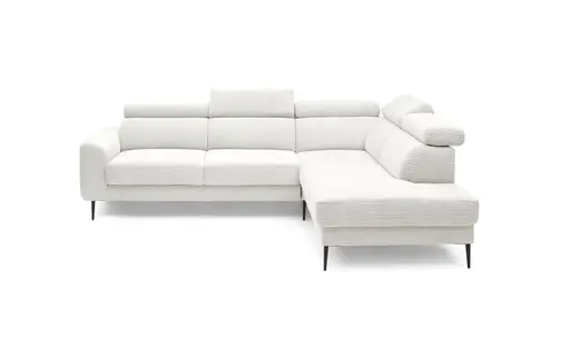 Ecksofa CHARIS - 2-Sitzer, Ecke rechts, Microfaser, Creme