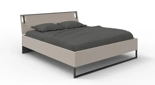 Bettgestell- Liegefläche ca. 180x200 cm, Graubeige