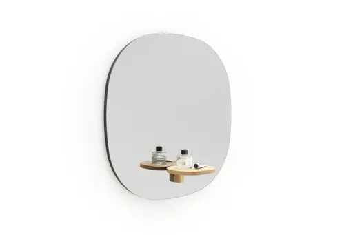 Spiegel Signe - ca. 75x75 cm, Parsolglas, Eiche