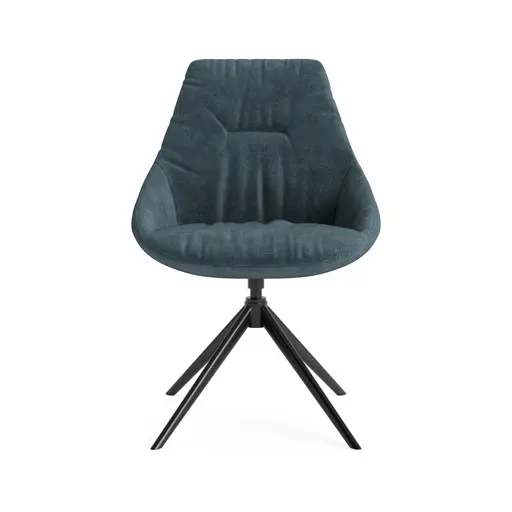 Stuhl Pegara Plus - Drehbar, Stoff, Petrol