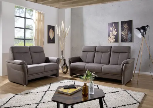 Sofa - 3-Sitzer, Stoff, Braun