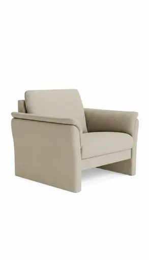 Sessel Gomera - Stoff, Graubeige