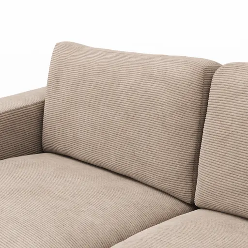 Sofa Juni - 2-Sitzer, Cord, Taupe